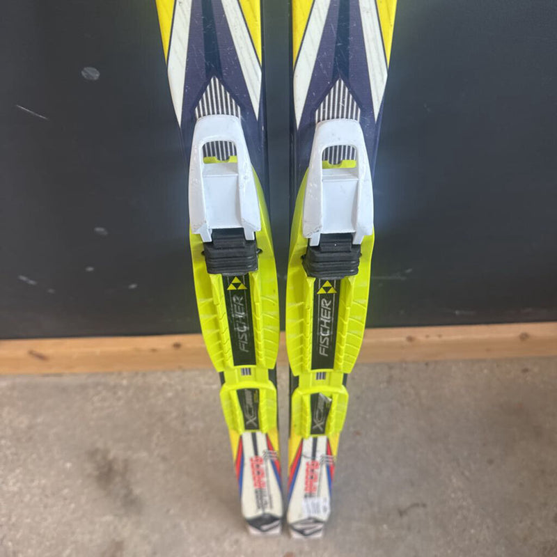 Salomon - Kids Team Racing Classic XC Skis - (NNN) Bindings: Yellow Blue Red --111cm