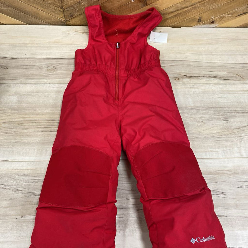 Columbia- Toddler Fleece Bib snow pants- MSRP $115 : Red -children-3T