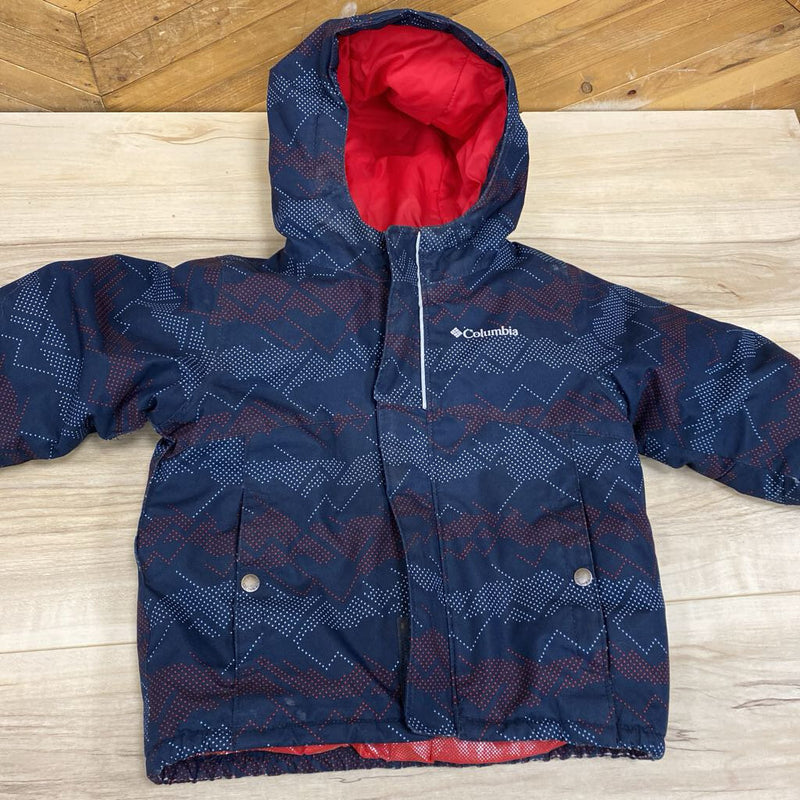 Columbia- Toddler Insulated Winter Jacket- MSRP $119 : Navy Red -children-3T