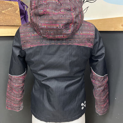 XMTN - Kids' Fleece-Lined Insulated Jacket: Black/Pink/Grey-children-8