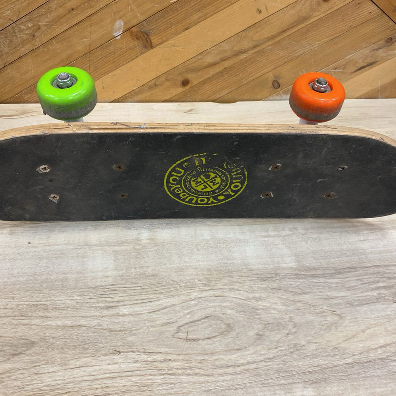 doodlez- Mini Skateboard with Colorful Wheels: multicolor-unisex-