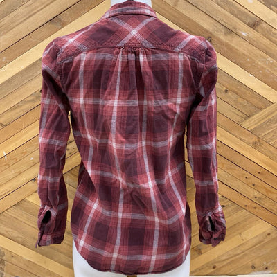 Wind River - Women's Button Down - MSRP $50: Red/White-women-XS