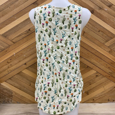 Kavu - Women's Tank Top - MSRP $50: White/Green/Multi-women-MD