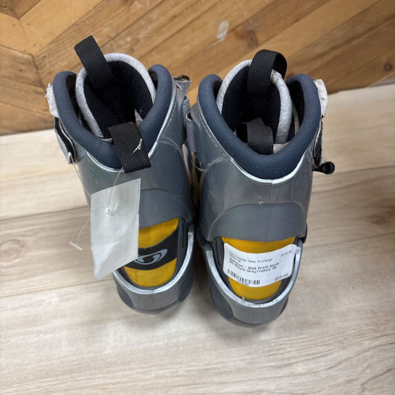 Salomon - SNS Profil Skate Ski Boots: Grey/Yellow-women-38