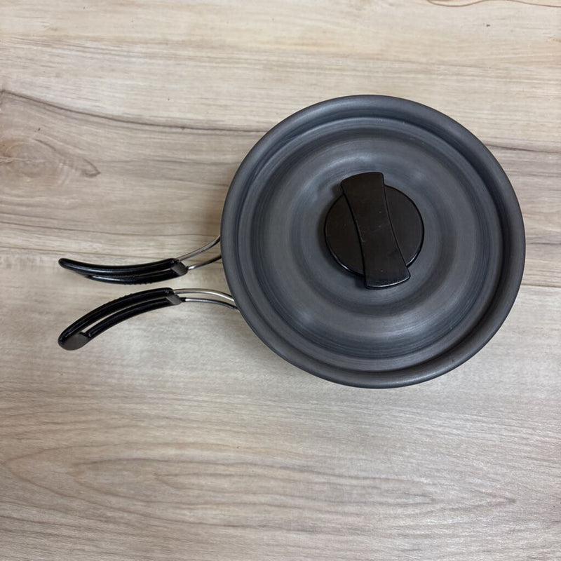Compact- Camping Cookware Pot: Silver-unisex-