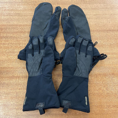 Schoeller - Men's 2-in-1 3-Finger Mitts: Black -men-SM