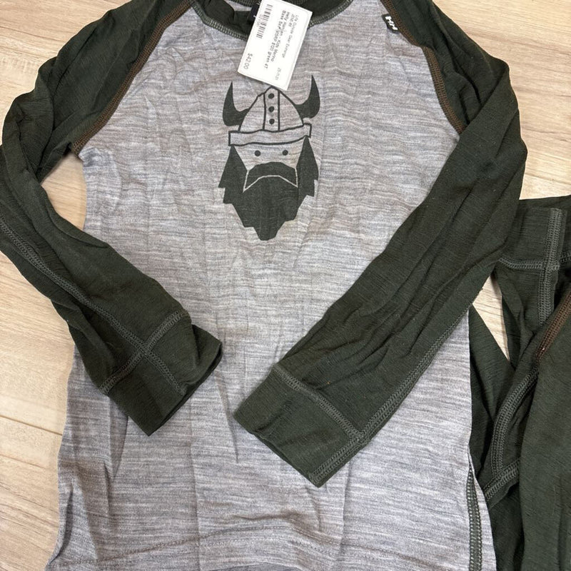 Helly Hansen - Kids Merino Base Set- MSRP $120: green-children-4T