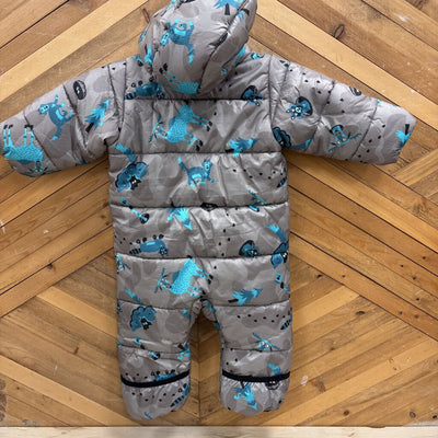 Burton - Children's Insulated Bunting Snowsuit- MSRP $155: Gray, Blue-infant-12-18 months