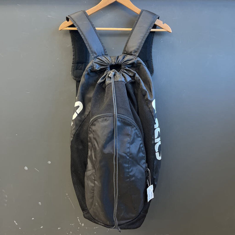 Asics - Mesh Gear Duffle Bag Backpack: Black --