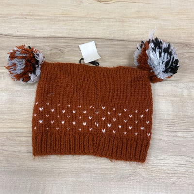 Cute Owl Knitted Hat: orange-children-