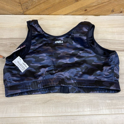 Enell - Sport Women's High-Impact Front-Clasp Sports Bra: Blue/Black Camo-women-6