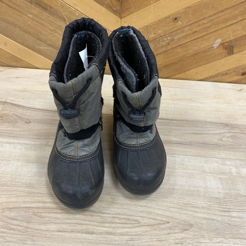 Columbia- Kids Black Snow Boots: black-children-13T