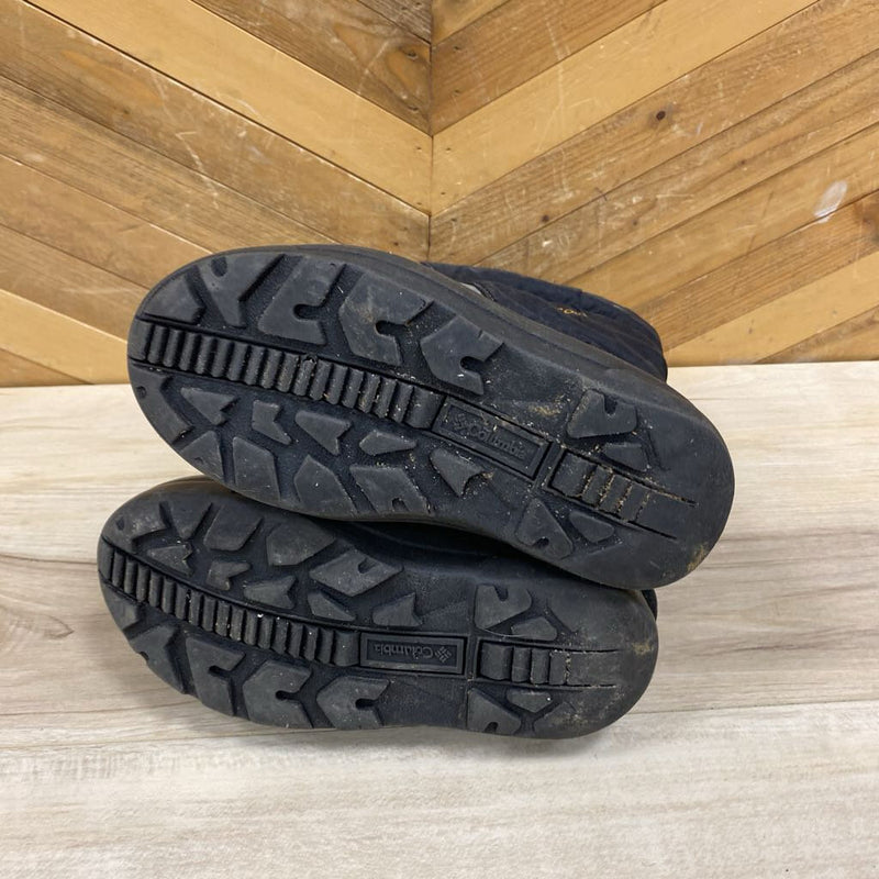 Columbia- Kids Black Snow Boots: black-children-13T