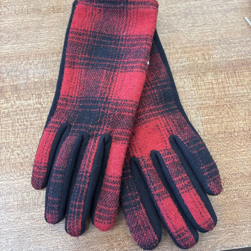 Gloves- : Black/Red-unisex-SM