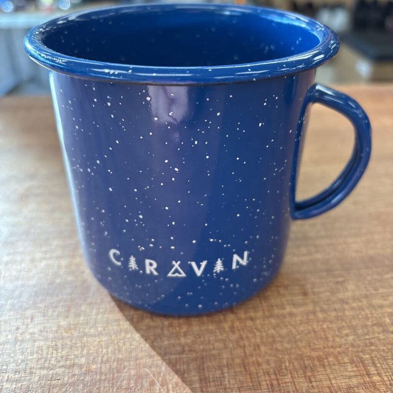 Tofino - Camping Enamel Mug - Blue with White Speckles: blue-unisex-