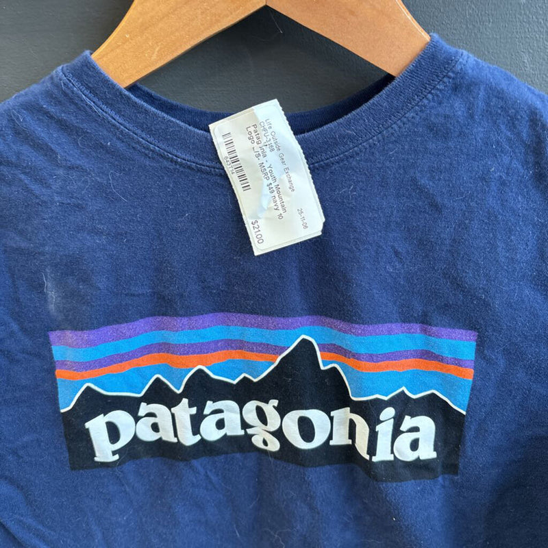 Patagonia - Youth Mountain Logo L/S- MSRP $49: navy-unisex-10