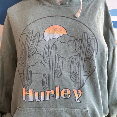Hurley- Women's Graphic Hoodie- MSRP $97 : green-unisex-MD