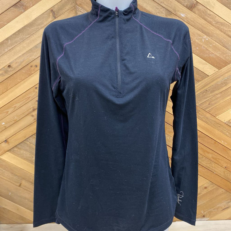 Paradox- Merino Blend Long Sleeve Top by Paradox: black-women-MD