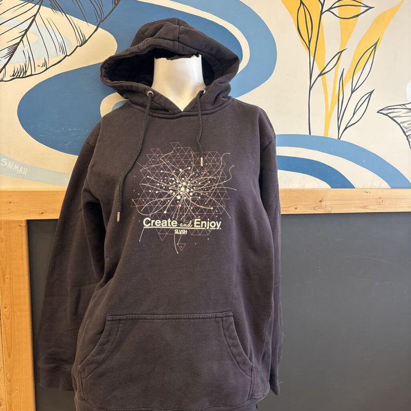 SLVSH - Hoodie Sweater - MSRP $122: Black/Grey/Pink-unisex-MD