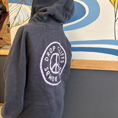 Planks - Hoodie Sweater - MSRP $100: Black/Purple-unisex-MD