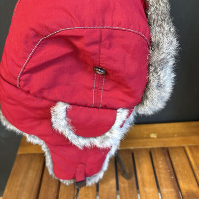 Mad Bomber - Red Fur-Lined Hat: red-unisex-