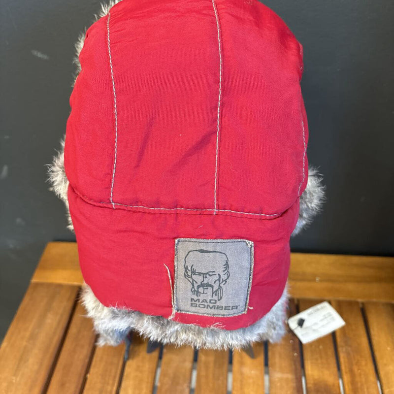 Mad Bomber - Red Fur-Lined Hat: red-unisex-