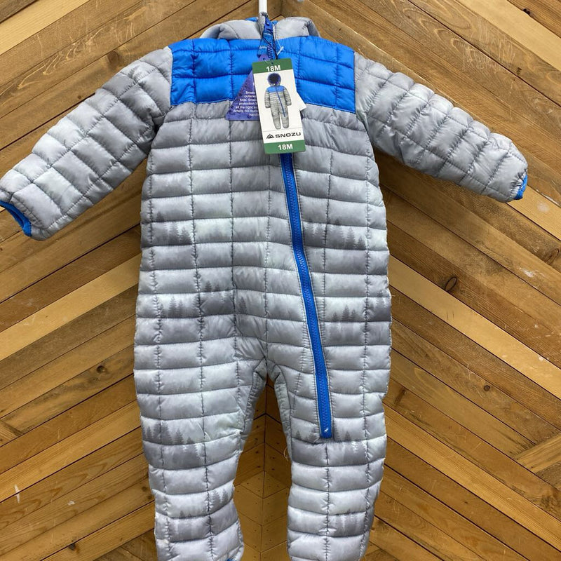 Snozu- Infant 1-piece Snowsuit- MSRP $130: Grey/Blue-children-18M