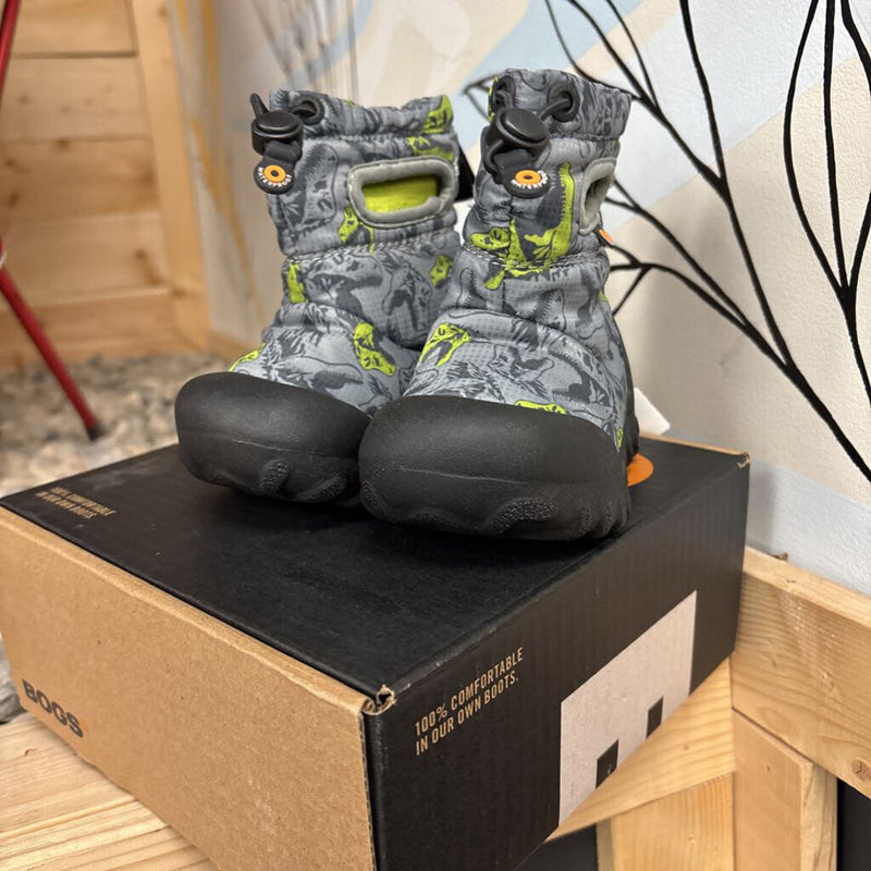 Bogs - B Mock Snow Dino Boots - MSRP $90: Grey/Green-children-5T