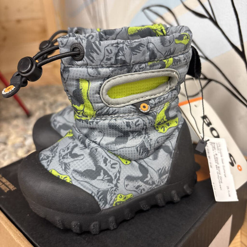 Bogs - B Mock Snow Dino Boots - MSRP $90: Grey/Green-children-5T
