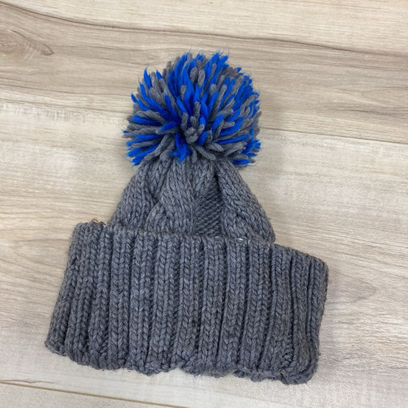 Troy Lee Designs - Toque w/ Pom Pom: Grey/Blue-unisex-