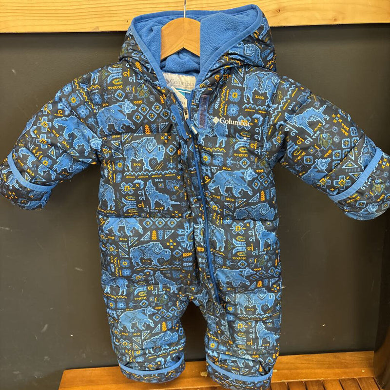 Columbia - Infant Snowsuit with Animal Patterns- MSRP $120 : blue and black-infant-6-12 months