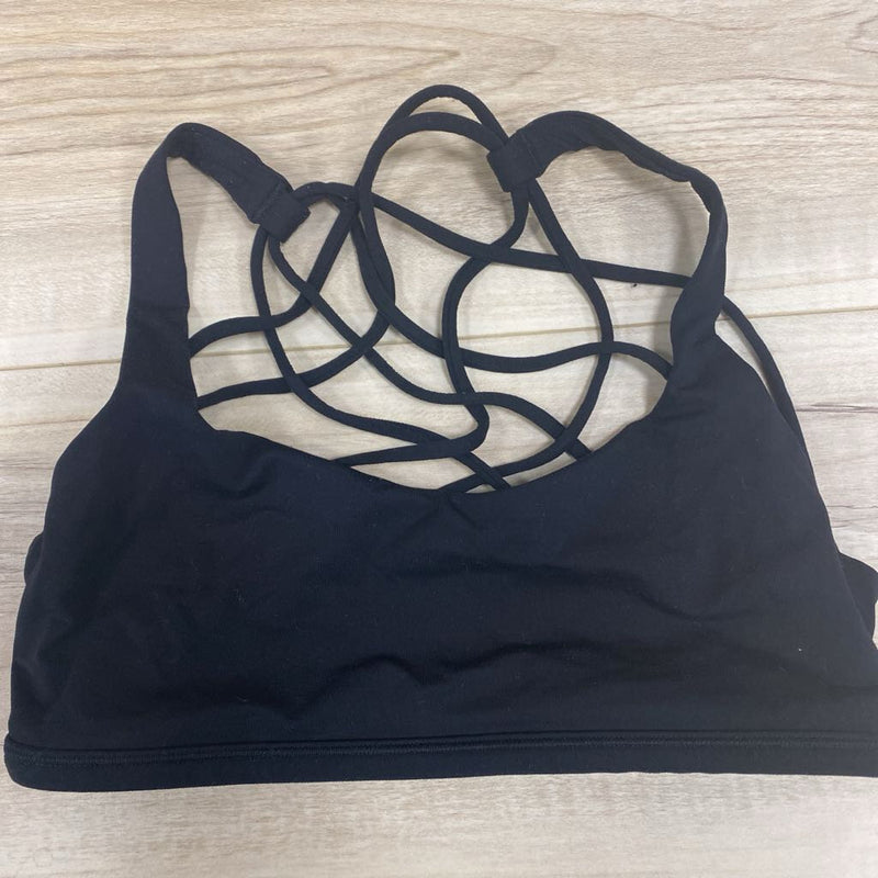 Lululemon- Black Criss-Cross Strap Sports Bra: black-women-0