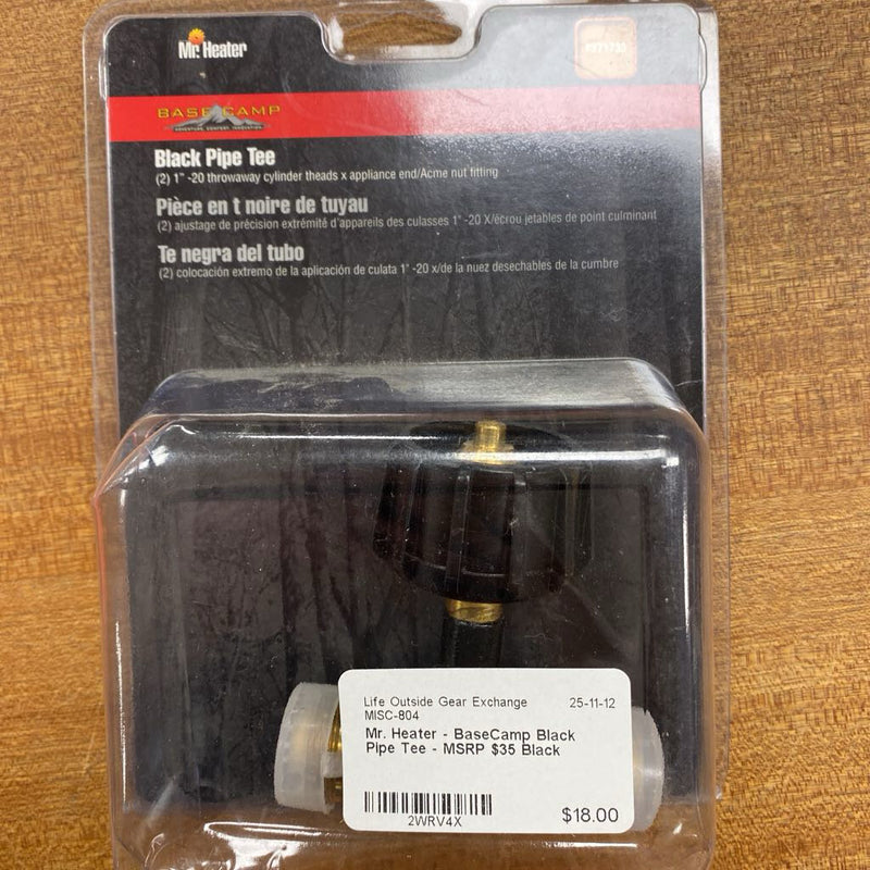 Mr. Heater - BaseCamp Black Pipe Tee - MSRP $35: Black--