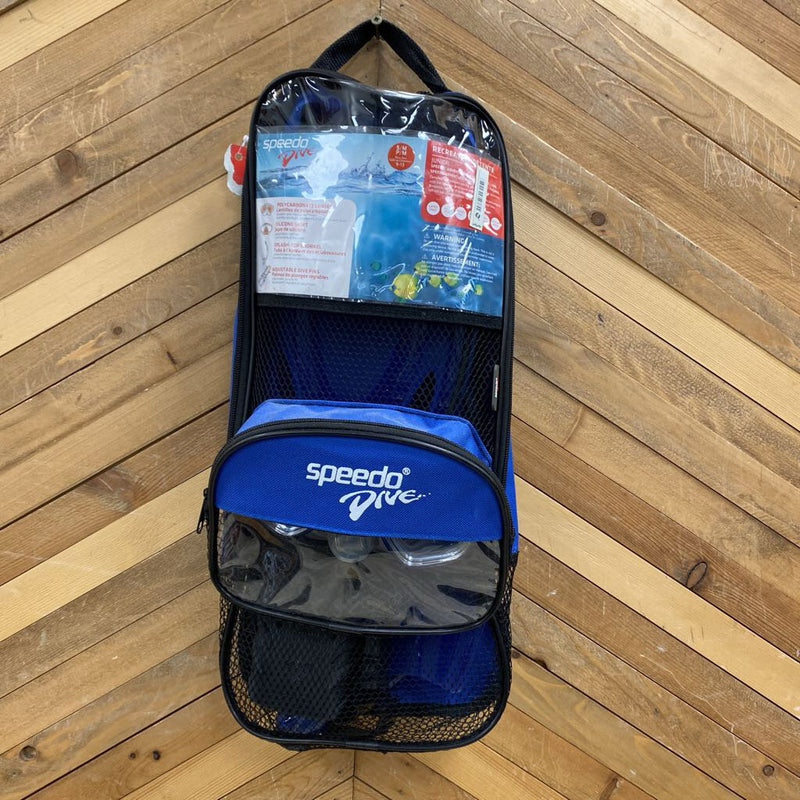 Speedo- Dive Junior Snorkel Set- MSRP $50: blue-children-md/sm
