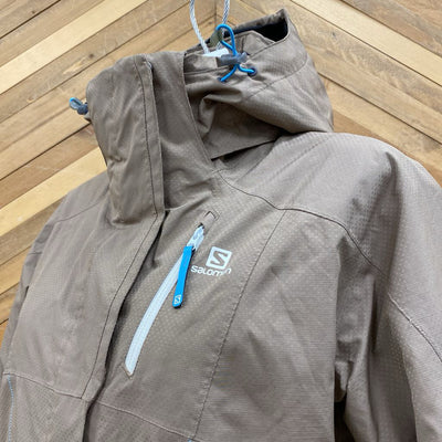 Salomon- Women's Zero Ski Jacket- MSRP compared $400: brown-women-MD