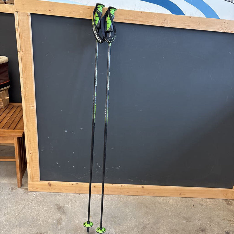 Rossignol - Experience Carbon Downhill Ski Poles: Black/Green--135cm