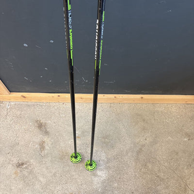 Rossignol - Experience Carbon Downhill Ski Poles: Black/Green--135cm