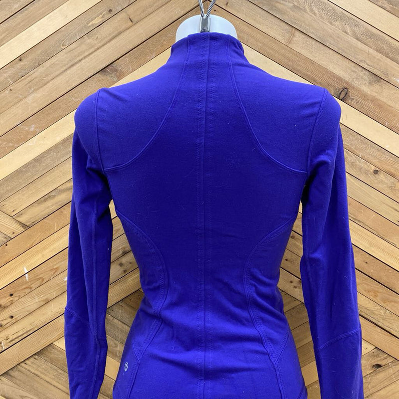 Lululemon- Woman Active Zip Up Jacket : purple-women-XS