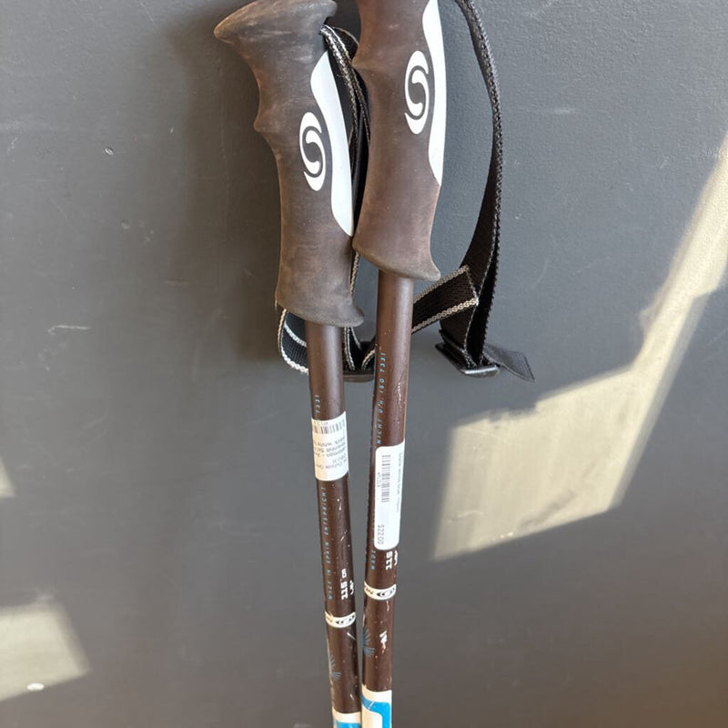 Salomon - Arctic Aluminum Downhill Ski Poles - MSRP $50: black white blue --115cm