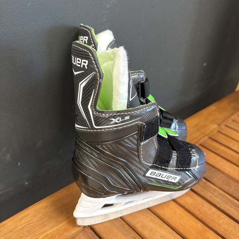 Bauer- Toddler XS5 Hockey Skates- MSRP $70: black, green-boys-8T
