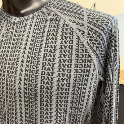 SAXX - Men's Merino-Blend Baselayer Top - MSRP comp $80: Grey/Black-men-SM