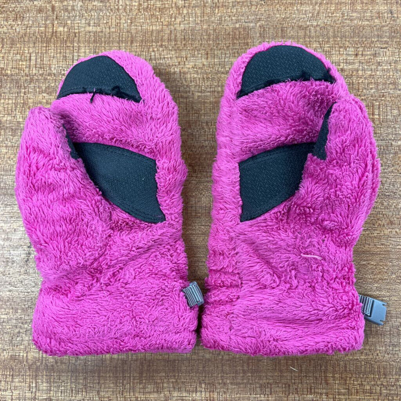 Head - Toddler Teddy Fleece Mittens: Pink/Black-children-SM