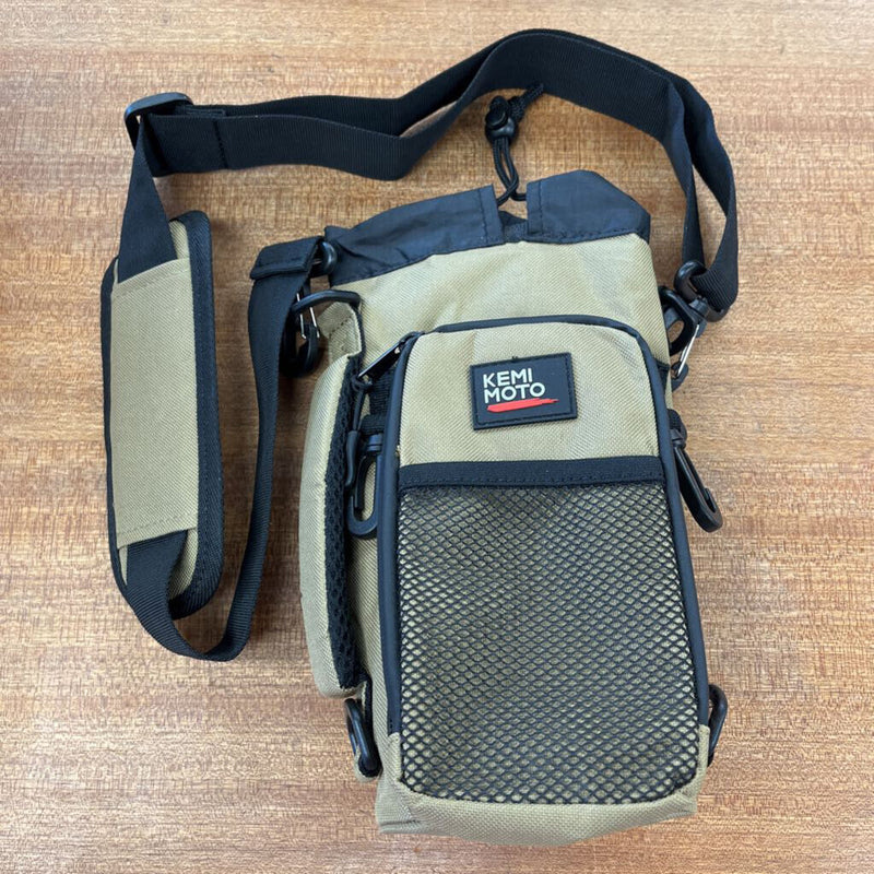 Kemi Moto - Water Bottle Holder Bag - MSRP $40: Brown/Black-unisex-