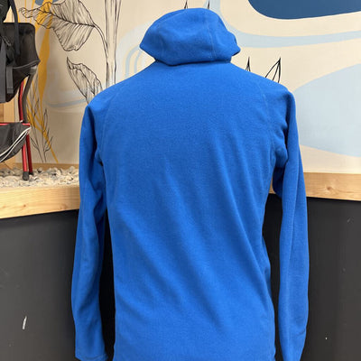 Mountain Equipment Co-op - Men's Full-Zip Fleece Hooded Jacket - MSRP $ 150: Blue/Neon Green-men-MD