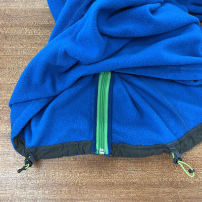 Mountain Equipment Co-op - Men's Full-Zip Fleece Hooded Jacket - MSRP $ 150: Blue/Neon Green-men-MD