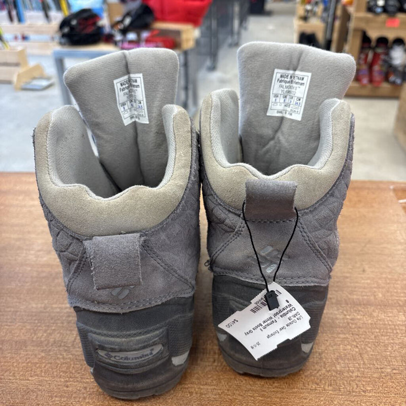 Columbia Falmouth II Waterproof Winter Boots: Gray-unisex-8