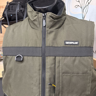 Caterpillar -Men's Insulated Vest- MSRP $115: green-men-XL