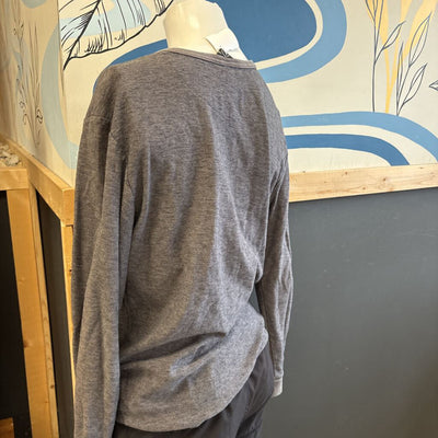 Volcom - Woman's Long Sleeve Henley Shirt- MSRP $60: Gray-women-SM