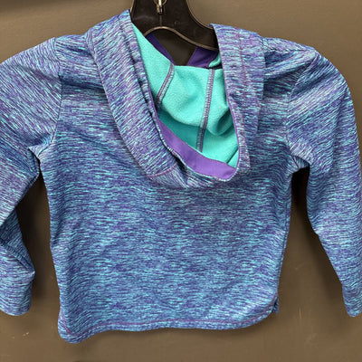 Adidas- Girls' Zip-Up Hoodie: purple/teal-girls-5T