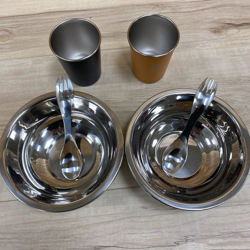 United By Blue - Dishes Set - MSRP $55: Brown/Orange/Blue--